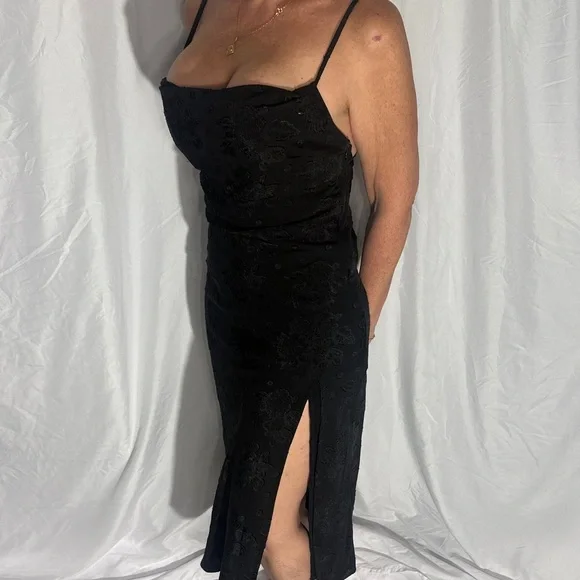 Hello Molly Black Floral Midi Dress XS - Picture 3 of 12